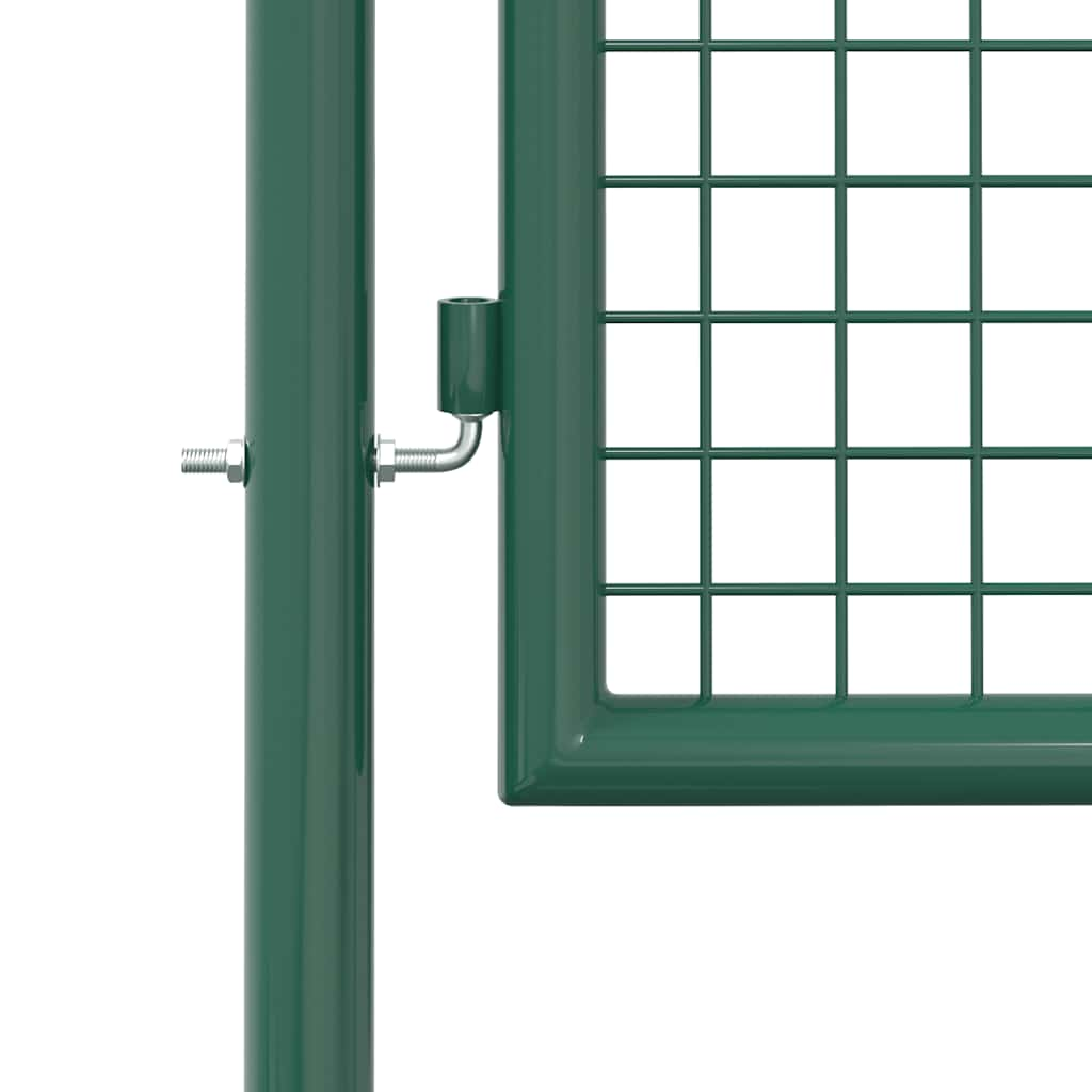 Fence Gate Steel 100x200 cm Green