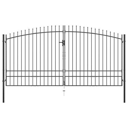 Double Door Fence Gate with Spear Top 400x248 cm