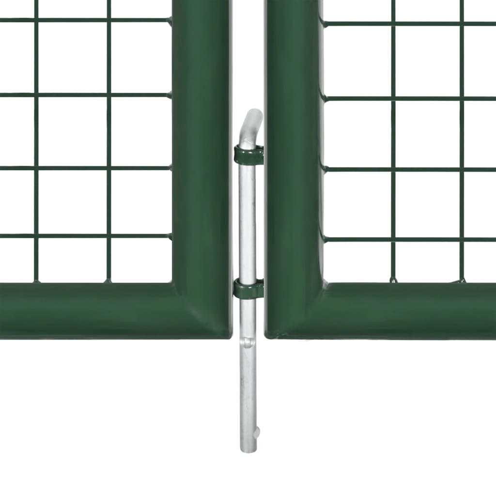 Mesh Garden Gate Steel 390x75 cm Green