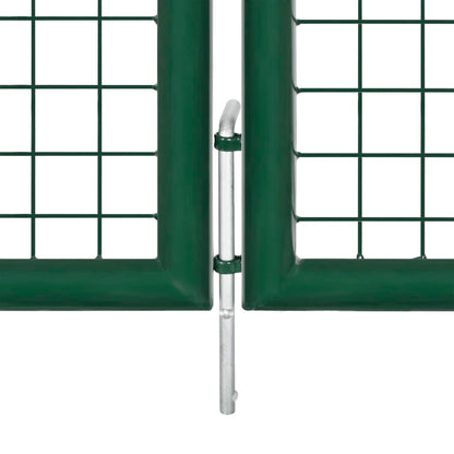 Mesh Garden Gate Steel 390x75 cm Green