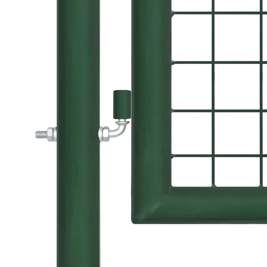 Mesh Garden Gate Steel 390x100 cm Green