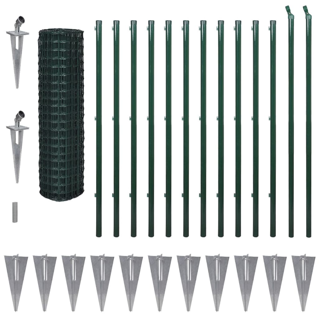 Euro Fence Steel 25x1.7 m Green