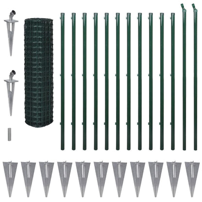 Euro Fence Steel 25x1.7 m Green