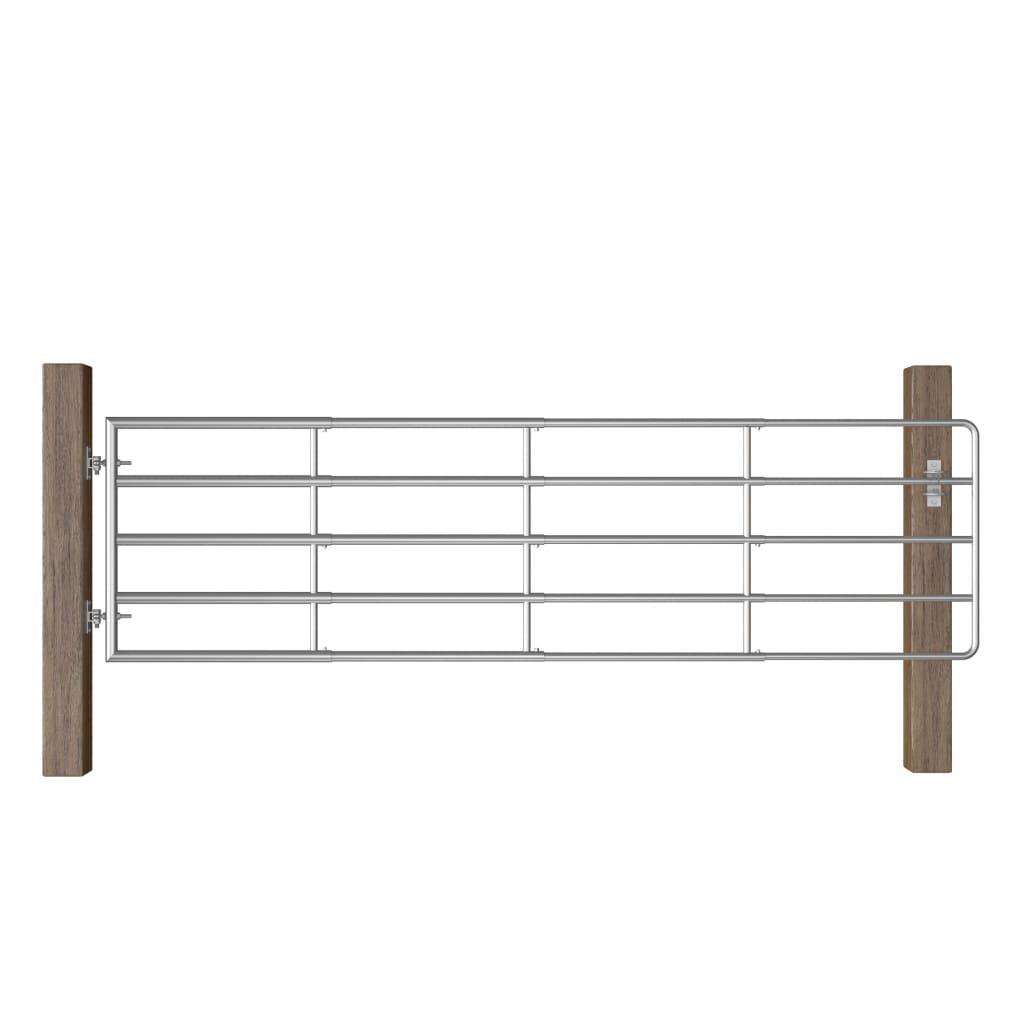 5 Bar Field Gate Steel (115-300)x90 cm Silver