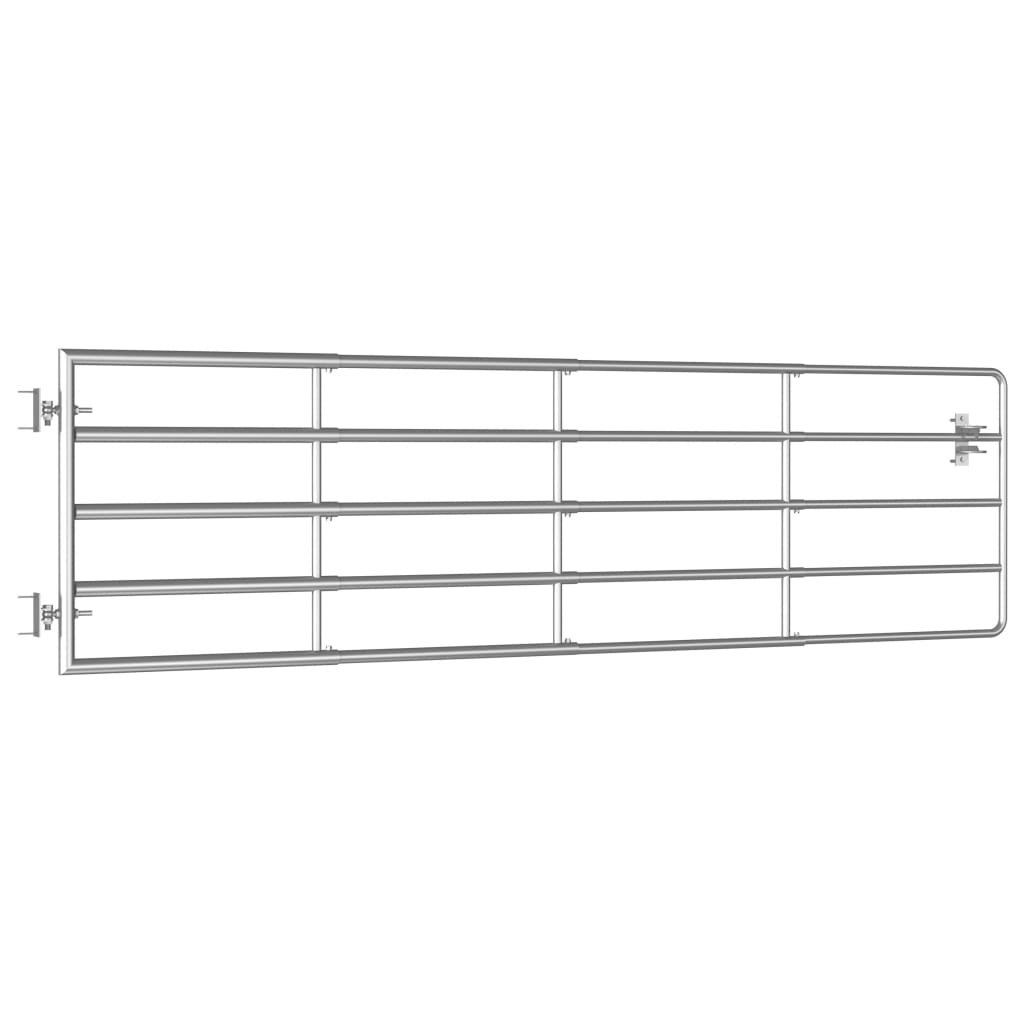 5 Bar Field Gate Steel (115-300)x90 cm Silver