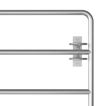 5 Bar Field Gate Steel (115-300)x90 cm Silver