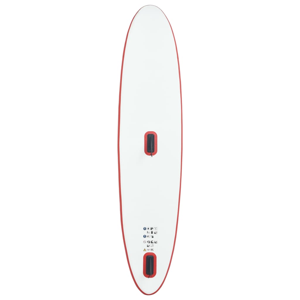 Inflatable Stand Up Paddleboard with Sail Set Red and White