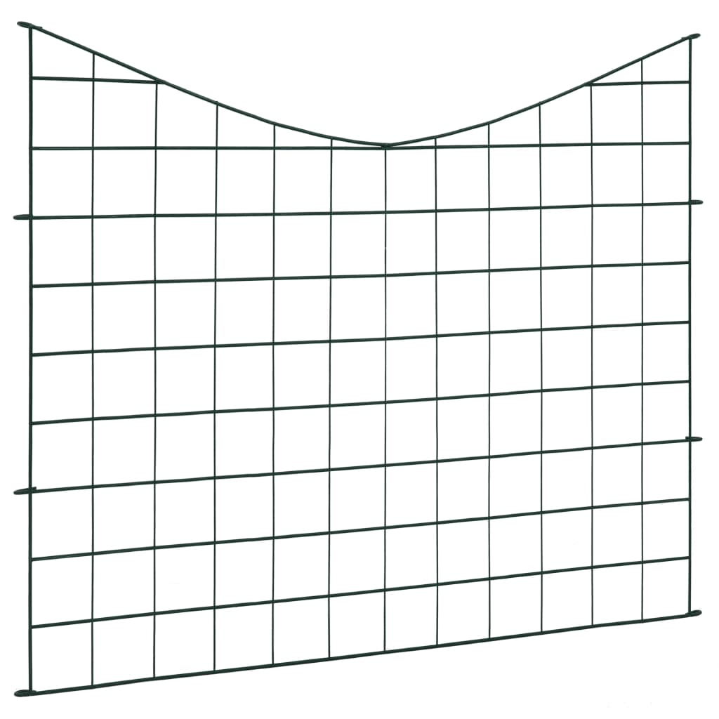 Lower Arch Garden Fence Set 77.5x64 cm Green