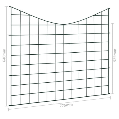 Lower Arch Garden Fence Set 77.5x64 cm Green