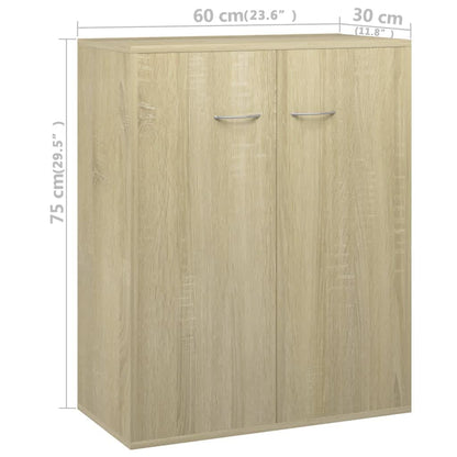 Sideboard Sonoma Oak 60x30x75 cm Engineered Wood