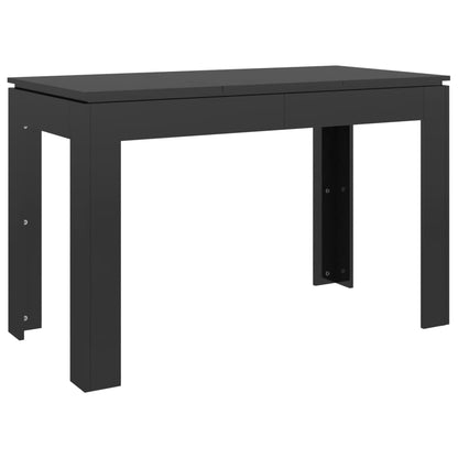 Dining Table High Gloss Black 120x60x76 cm Engineered Wood