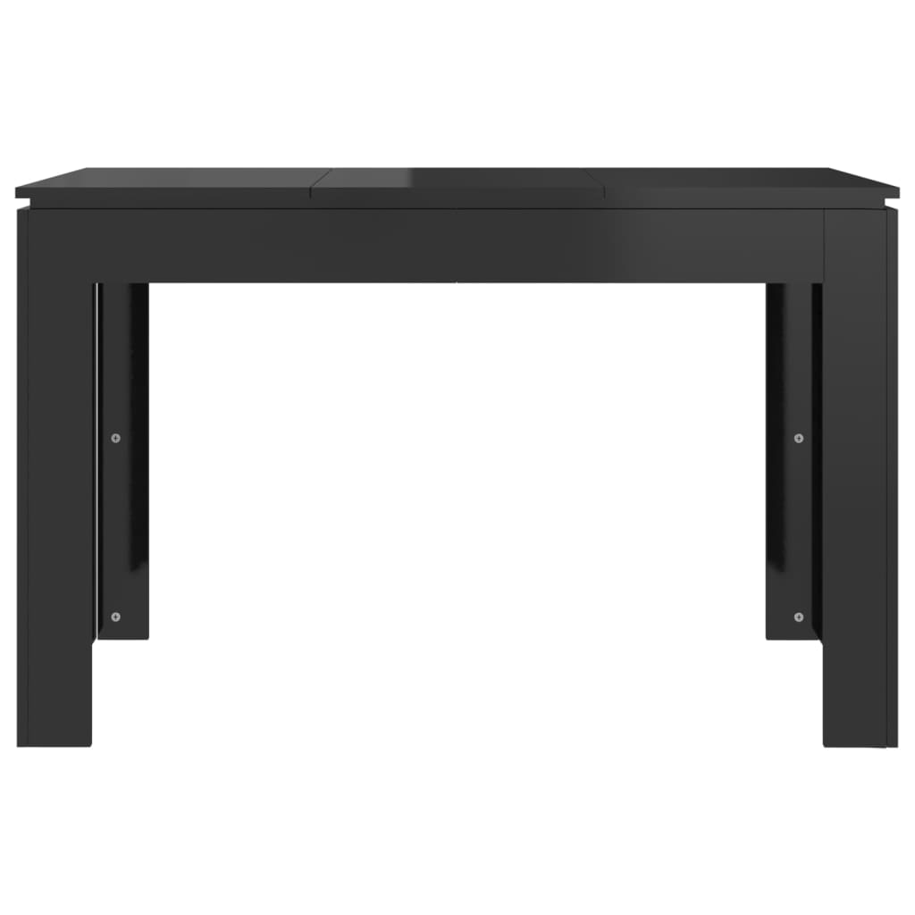 Dining Table High Gloss Black 120x60x76 cm Engineered Wood