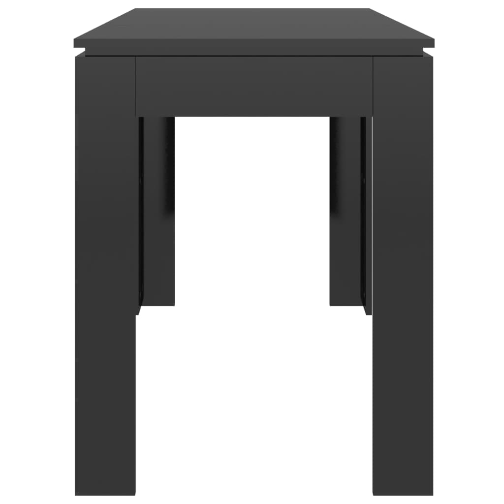 Dining Table High Gloss Black 120x60x76 cm Engineered Wood