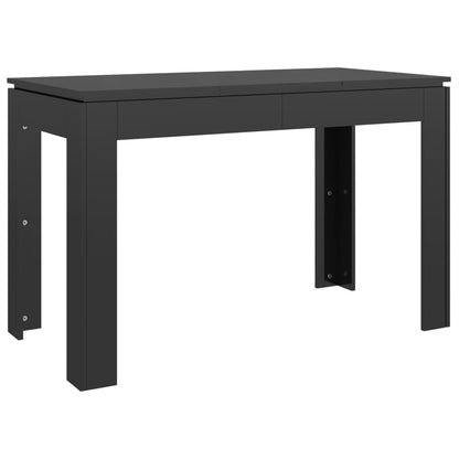 Dining Table High Gloss Black 120x60x76 cm Engineered Wood