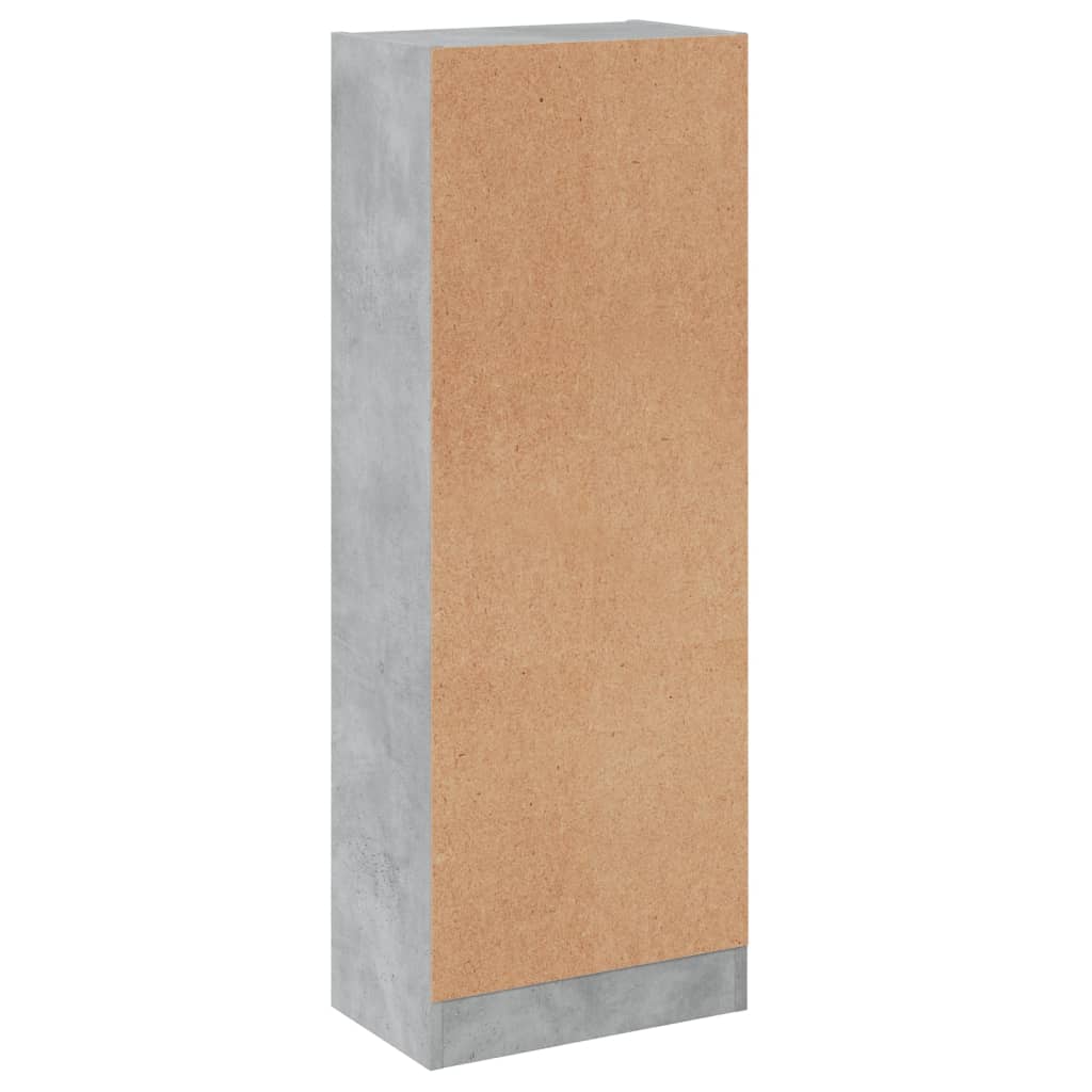 3-Tier Book Cabinet Concrete Grey 40x24x109 cm Engineered Wood