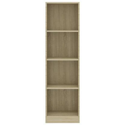 4-Tier Book Cabinet Sonoma Oak 40x24x142 cm Engineered Wood