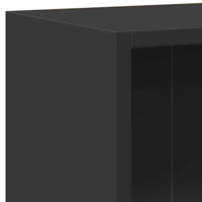 Bookshelf Black 60x24x76 cm Engineered Wood