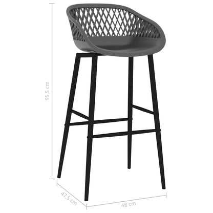 Bar Chairs 4 pcs Grey