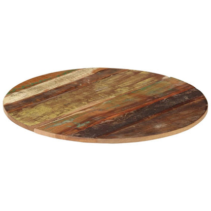 Round Table Top 70 cm 15-16 mm Solid Reclaimed Wood