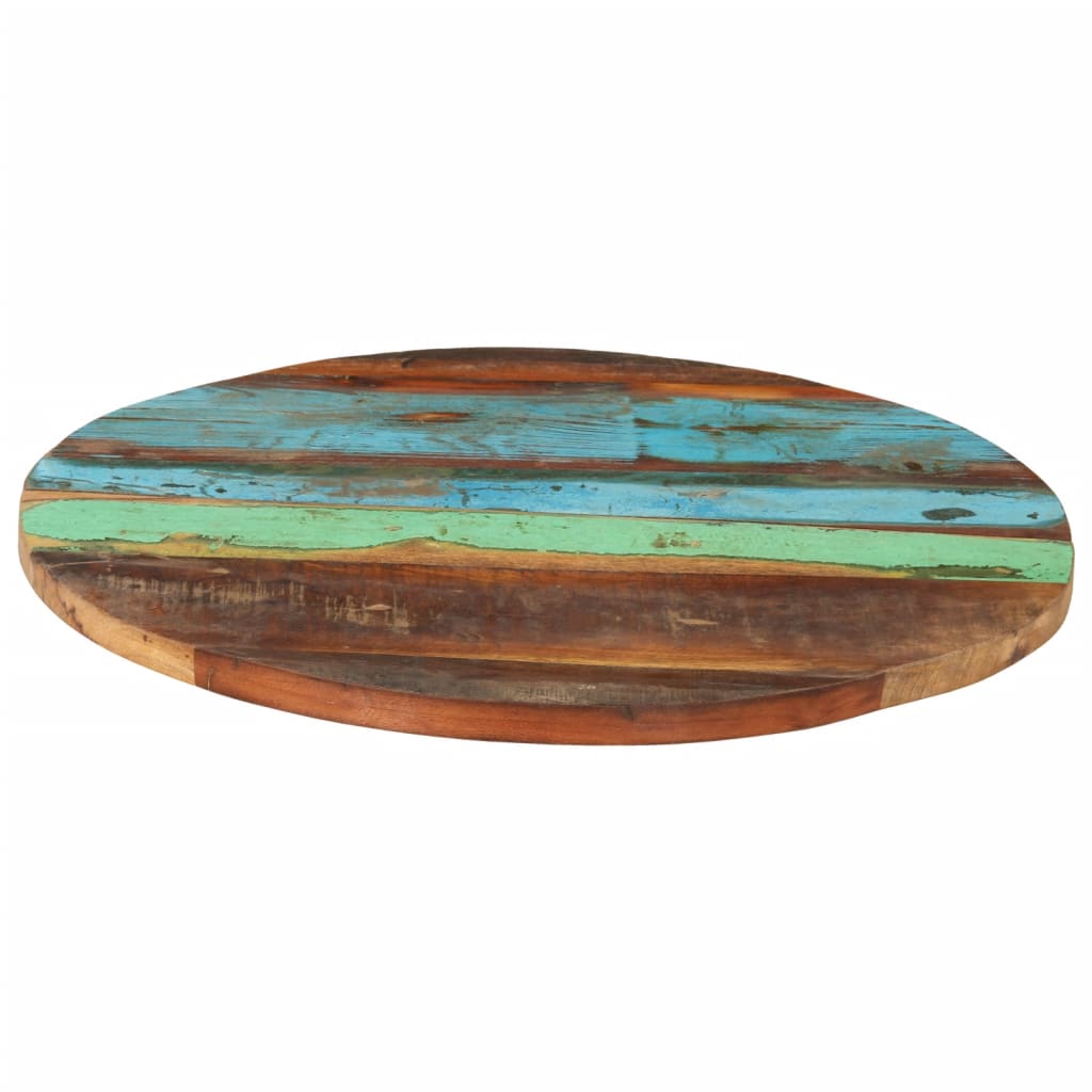 Round Table Top 60 cm 25-27 mm Solid Reclaimed Wood