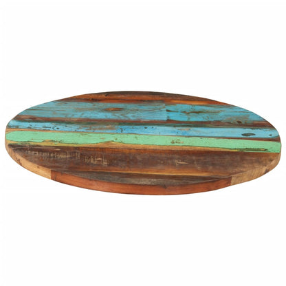 Round Table Top 60 cm 25-27 mm Solid Reclaimed Wood