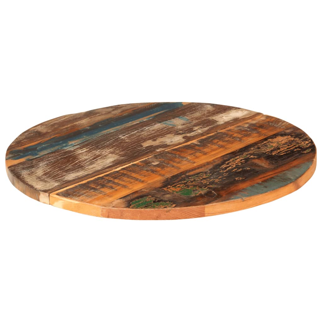 Round Table Top 60 cm 25-27 mm Solid Reclaimed Wood