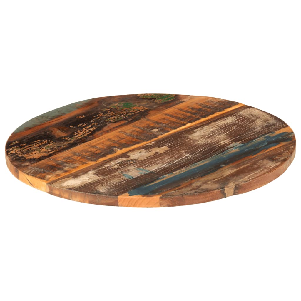 Round Table Top 60 cm 25-27 mm Solid Reclaimed Wood