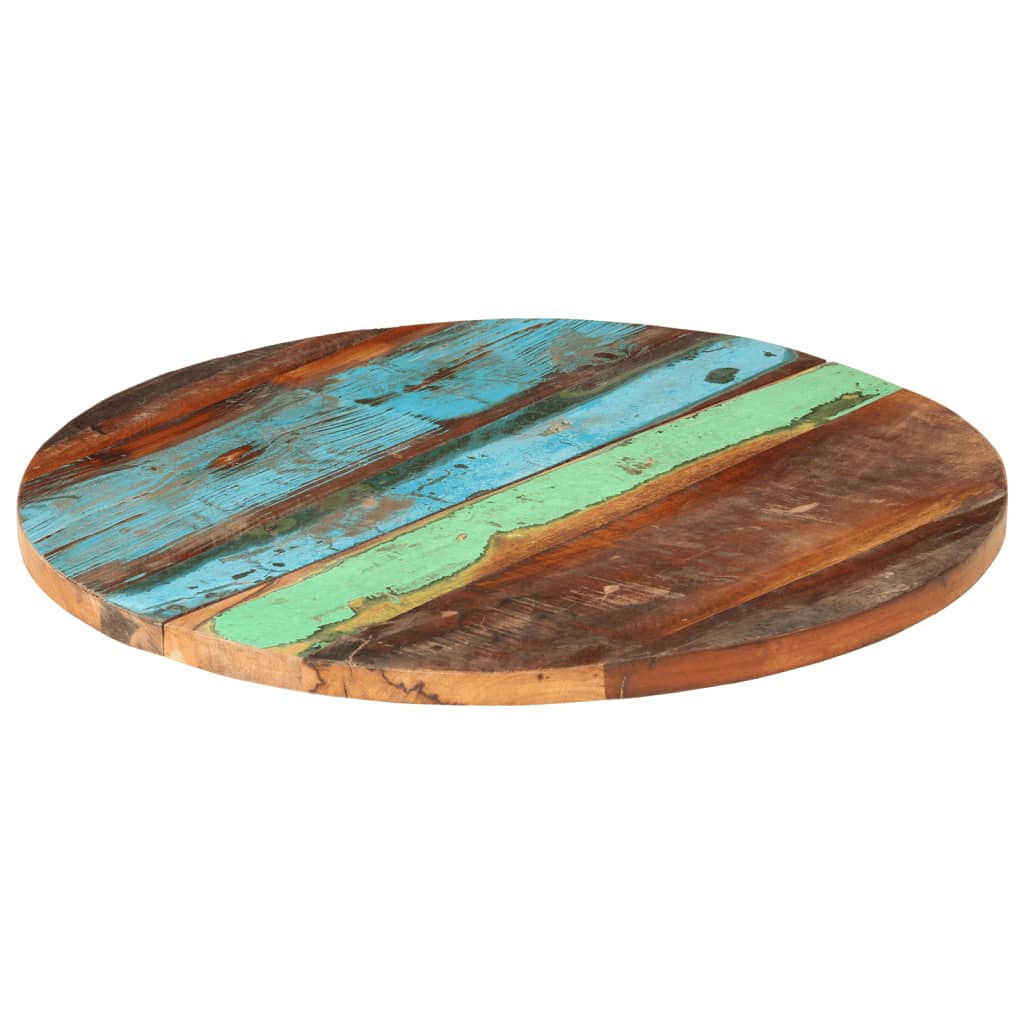 Round Table Top 60 cm 25-27 mm Solid Reclaimed Wood