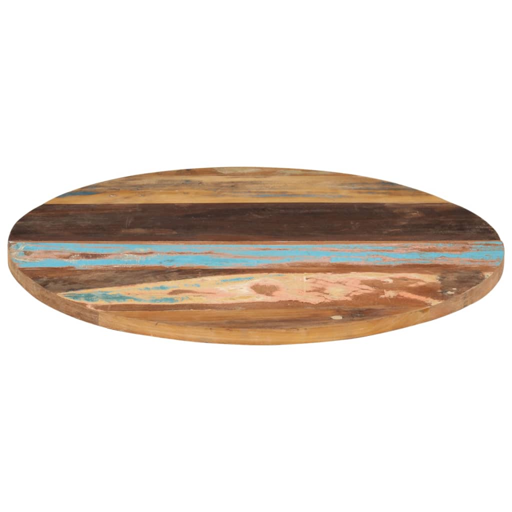 Round Table Top 80 cm 25-27 mm Solid Reclaimed Wood