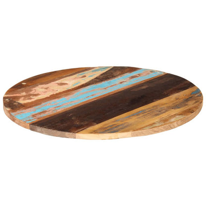 Round Table Top 80 cm 25-27 mm Solid Reclaimed Wood