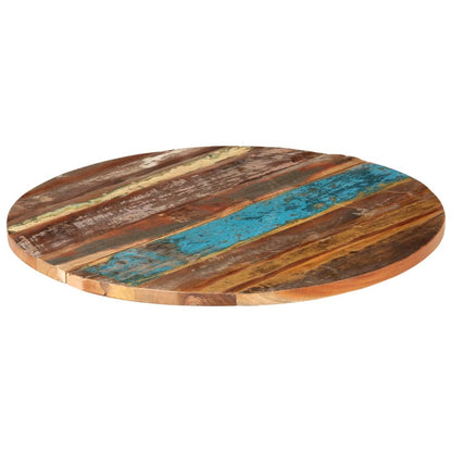 Round Table Top 80 cm 25-27 mm Solid Reclaimed Wood