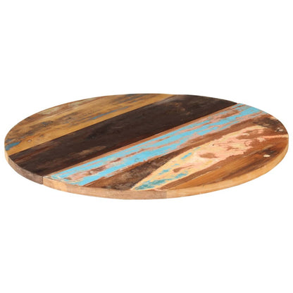 Round Table Top 80 cm 25-27 mm Solid Reclaimed Wood