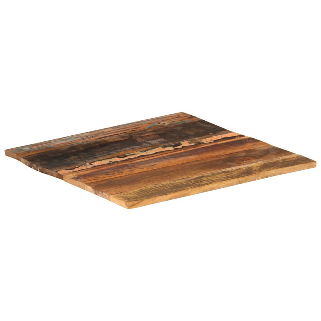 Square Table Top 60x60 cm 15-16 mm Solid Reclaimed Wood