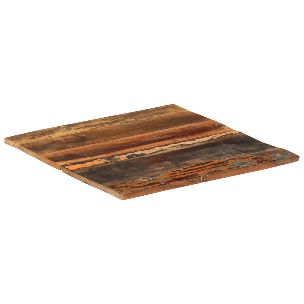 Square Table Top 60x60 cm 15-16 mm Solid Reclaimed Wood