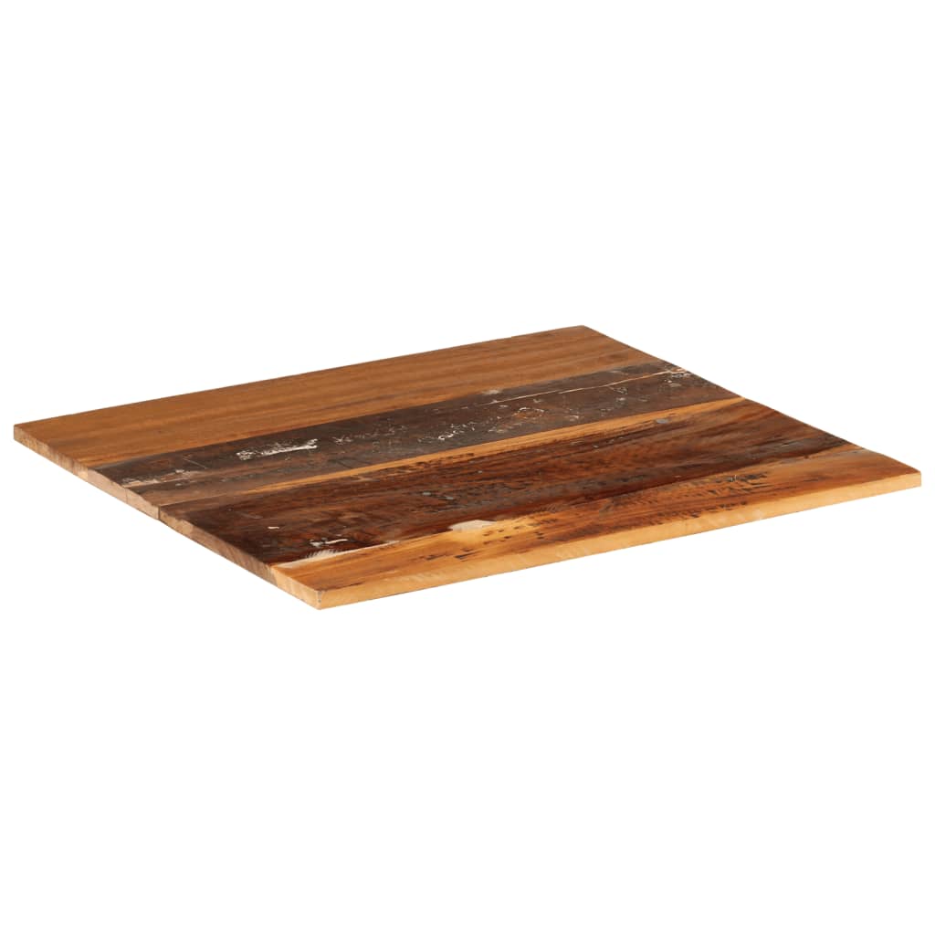 Rectangular Table Top 60x70 cm 15-16 mm Solid Reclaimed Wood