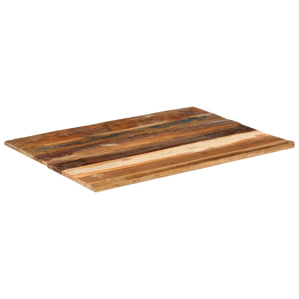 Rectangular Table Top 60x80 cm 15-16 mm Solid Reclaimed Wood