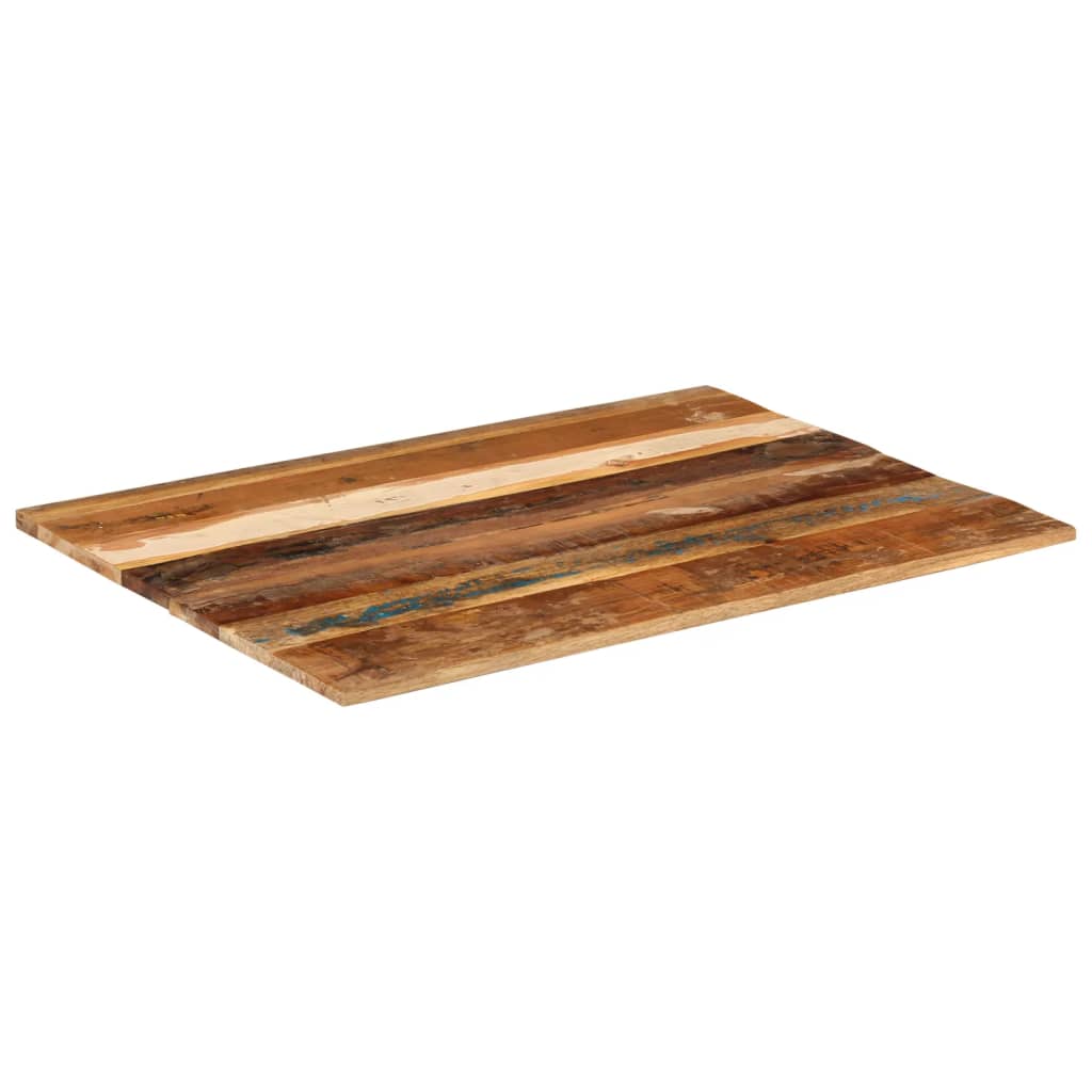 Rectangular Table Top 60x80 cm 15-16 mm Solid Reclaimed Wood