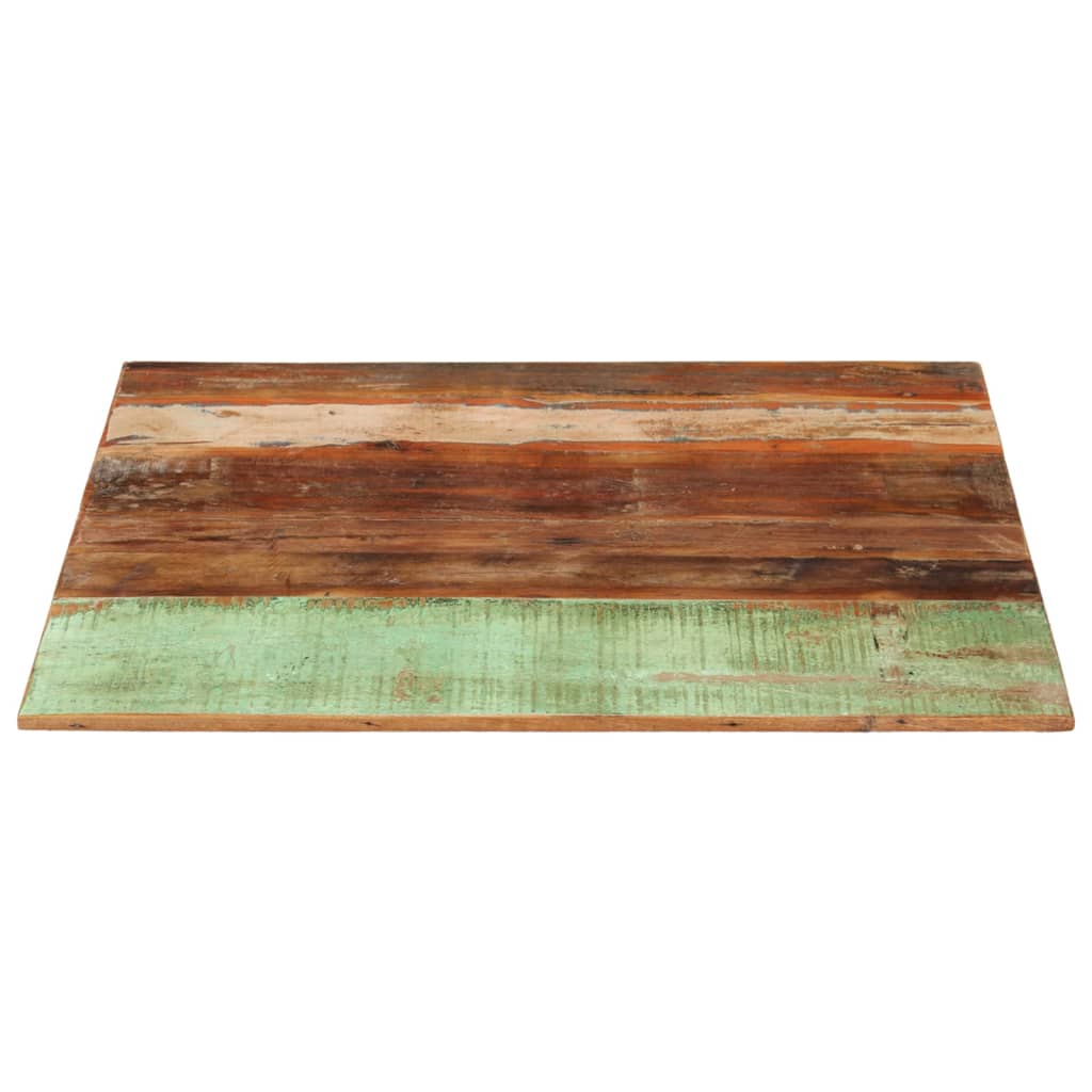 Square Table Top 80x80 cm 15-16 mm Solid Reclaimed Wood