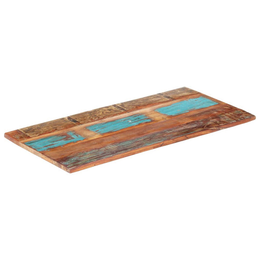 Rectangular Table Top 60x140 cm 25-27 mm Solid Reclaimed Wood