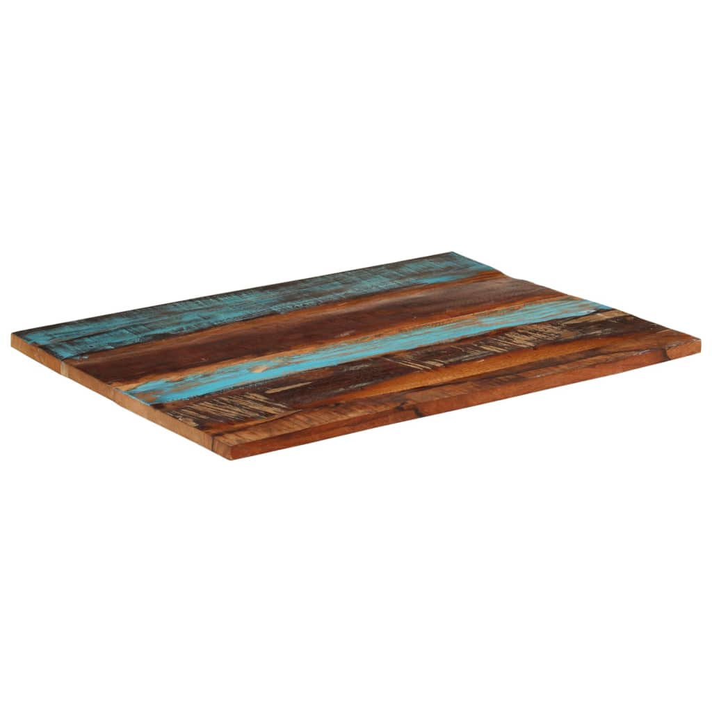 Rectangular Table Top 70x90 cm 25-27 mm Solid Reclaimed Wood