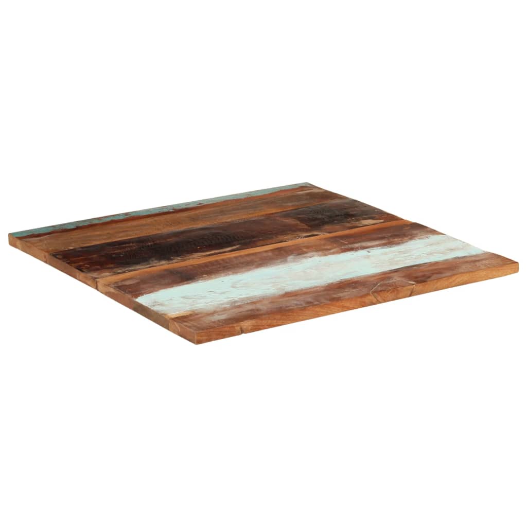 Square Table Top 80x80 cm 25-27 mm Solid Reclaimed Wood