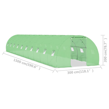 Greenhouse 45 m² 15x3x2 m