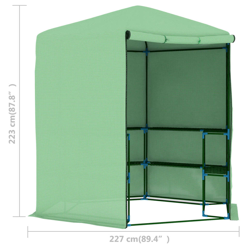 Greenhouse with Shelves Steel 227x223 cm