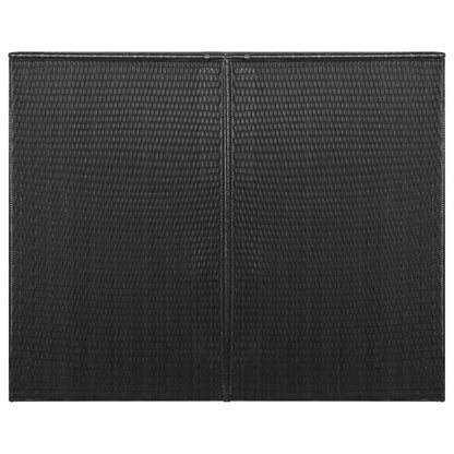 Double Wheelie Bin Shed Black 153x78x120 cm Poly Rattan