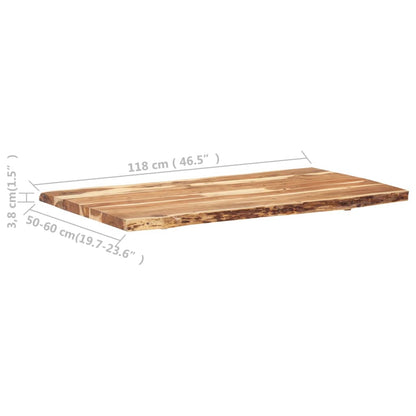 Table Top Solid Acacia Wood 118x(50-60)x3.8 cm