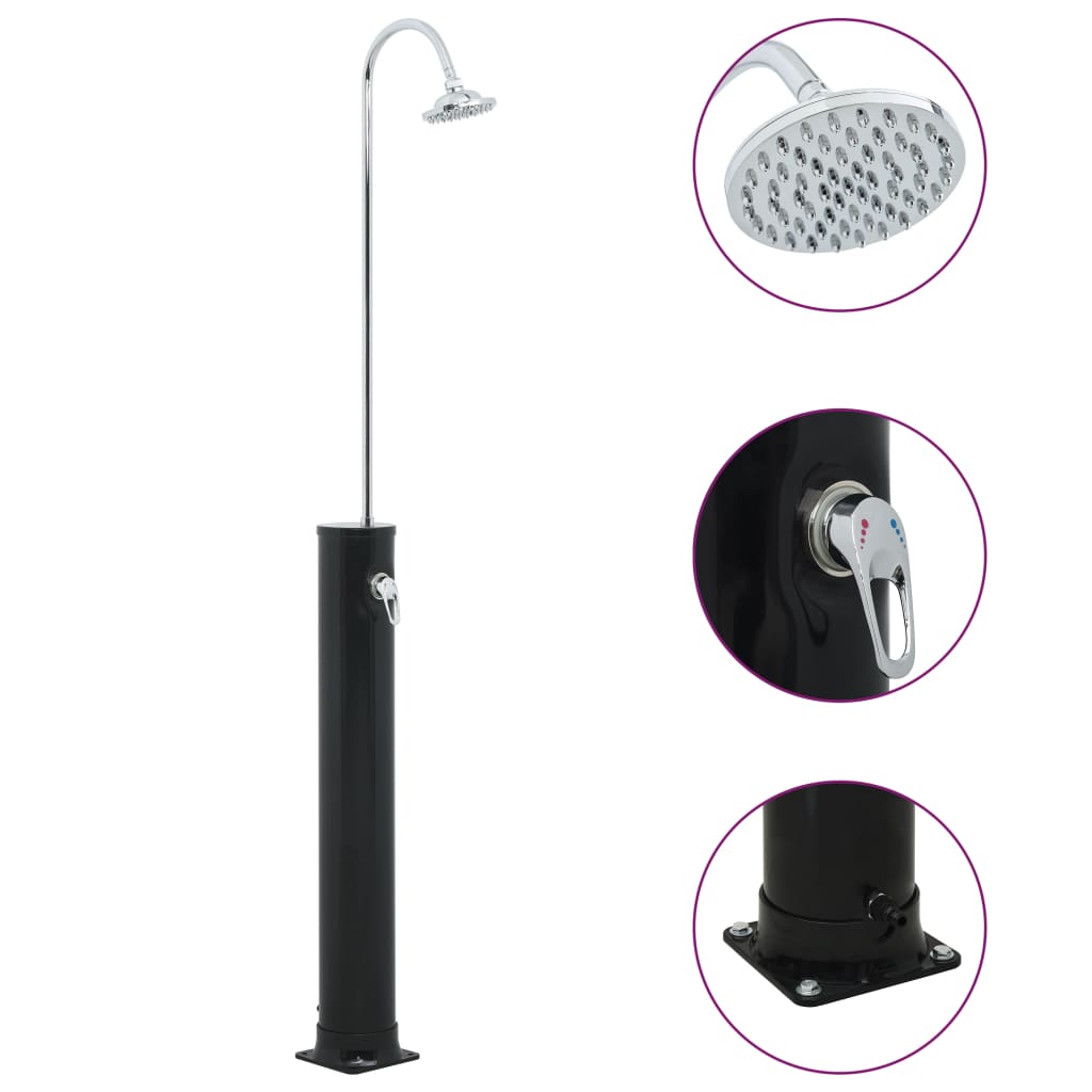 Solar Shower Black 214 cm 20 L