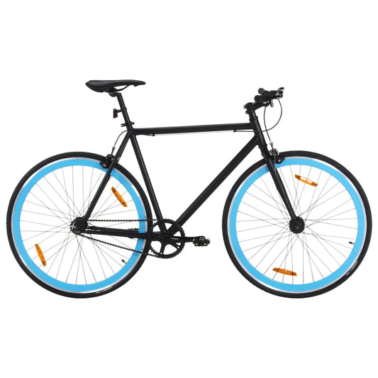 Fixed Gear Bike Black and Blue 700c 55 cm