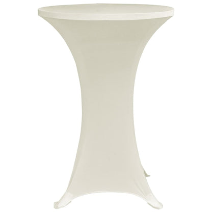 Standing Table Cover Ø70 cm Cream Stretch 4 pcs