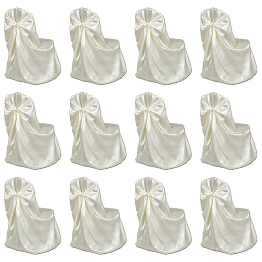 Chair Cover for Wedding Banquet 12 pcs Cream