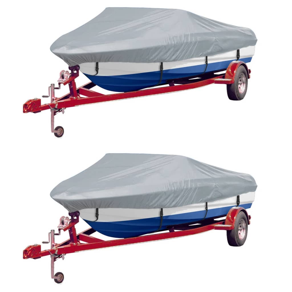 Boat Covers 2 pcs Grey Length 488-564 cm Width 239 cm